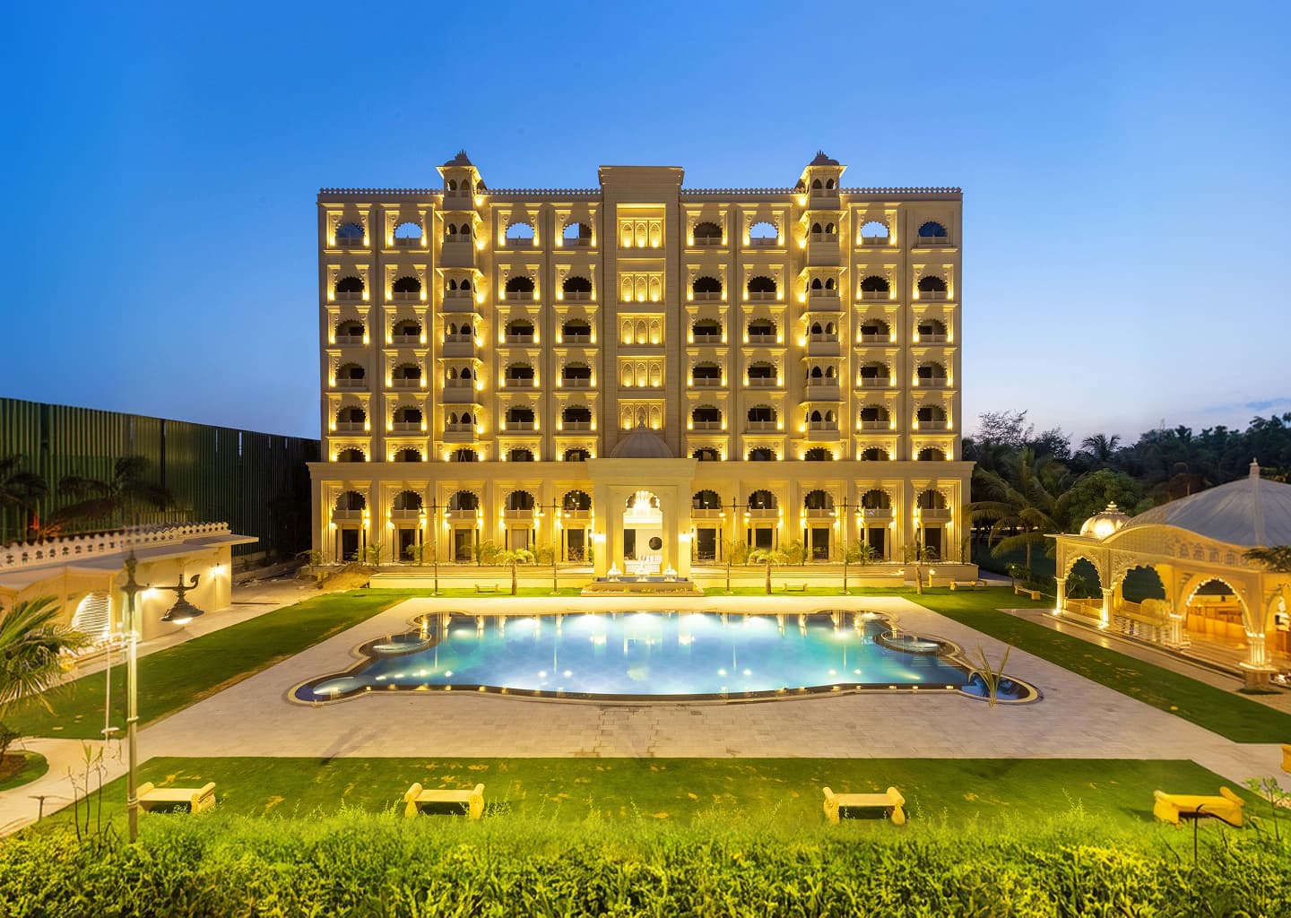 Resort courtyard and grounds